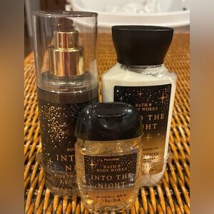 Bath & Body Works Into the Night mini Collection - Black and Gold